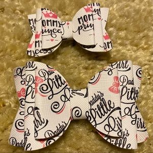 Mommy’s princess and daddy’s little girl bows